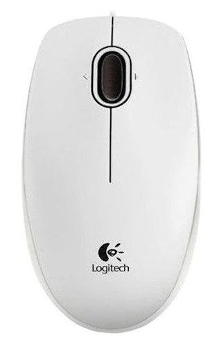 Миша Logitech Optical Mouse B100 USB White (910-003360) фото №1