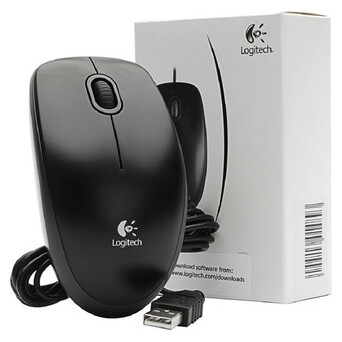 Миша Logitech B100 Optical USB Mouse black (910-003357) фото №7