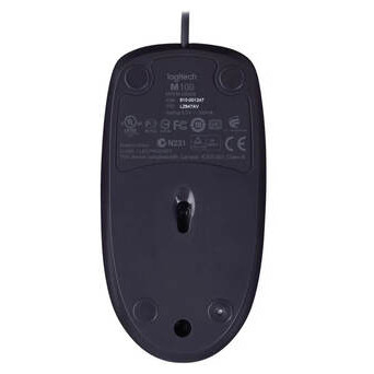Миша Logitech B100 Optical USB Mouse black (910-003357) фото №6