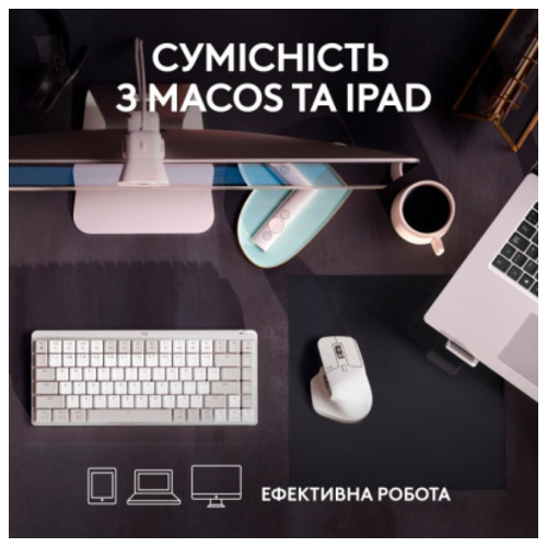 Миша Logitech MX Master 3S For Mac Performance Wireless Pale Grey (910-006572) фото №7