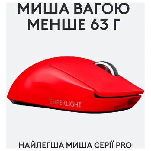 Миша Logitech Pro X Superlight (910-006784) Red фото №2