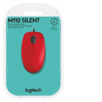 Миша Logitech M110 Silent USB Red (910-006759) фото №6