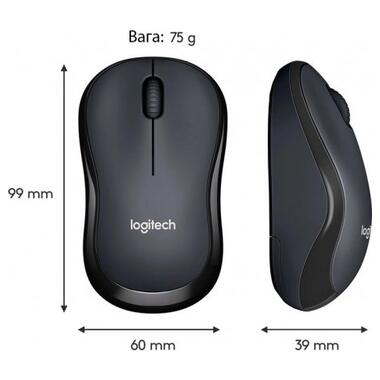 Миша LOGITECH Wireless Mouse M220 Silent Чорний фото №13