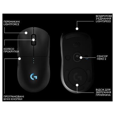 Мышь LOGITECH G PRO 2 Wireless LIGHTSPEED - BLACK (L910-007295) фото №5