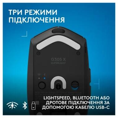 Мышка Logitech G305 X Superlight Wireless Black (910-007739) фото №6