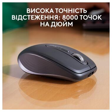 Мышка Logitech MX Anywhere 3S for Business Wireless/Bluetooth + Mouse Pad Studio Series Graphite (MX910-006958) фото №3