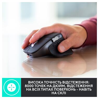 Мышка Logitech MX Master 3S Performance for Business Wireless/Bluetooth + Mouse Pad Studio Series Graphite (MX910-006582) фото №3