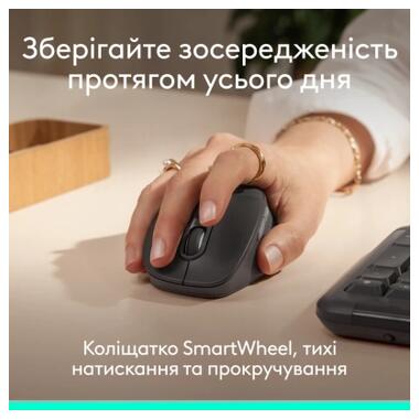 Мышка Logitech Signature Comfort Plus M850L Wireless/USB-C Graphite (910-007715) фото №4