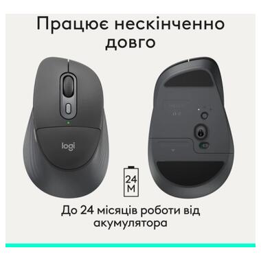 Мышка Logitech Signature Comfort Plus M850L Wireless/USB-C Graphite (910-007715) фото №10
