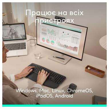 Мышка Logitech Signature Comfort Plus M850L Wireless/Bluetooth/USB-C for Business Graphite (910-007704) фото №8
