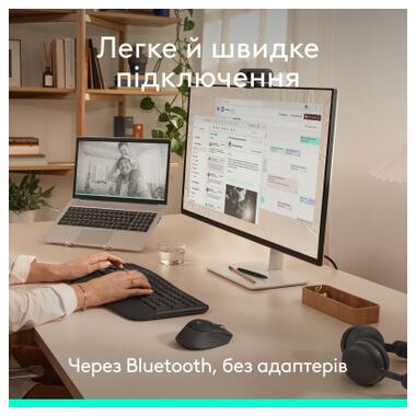 Мышка Logitech Signature Comfort Plus M850L Wireless/Bluetooth/USB-C for Business Graphite (910-007704) фото №10