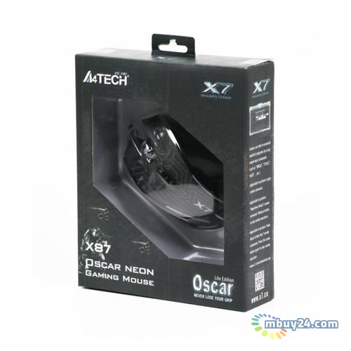 Миша A4Tech X87 Oscar Neon Black фото №4