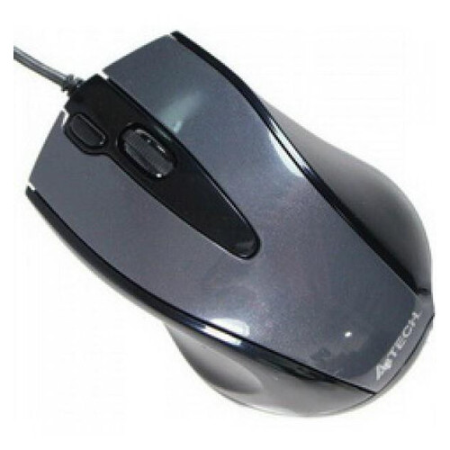 Миша A4Tech N-500F-1 USB glossy grey фото №3