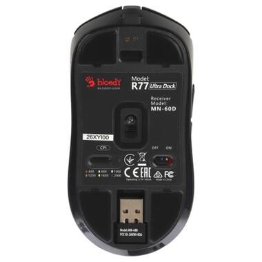 Мышка A4Tech Bloody R77 Ultra Wireless Dock Black (4711421003575) фото №5