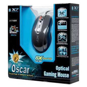 Мышь A4Tech X-718BK USB Black фото №9