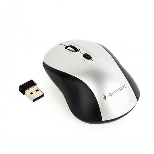 Бездротова мишка Gembird MUSW-4B-02-BS Black/Silver USB фото №1