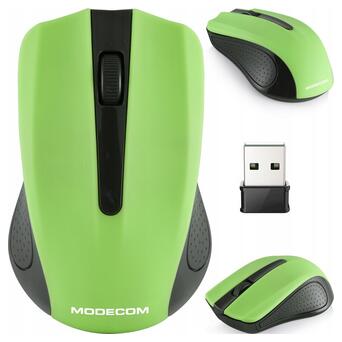 Миша Modecom MC-WM9 Wireless Black-Green (M-MC-0WM9-180) фото №2