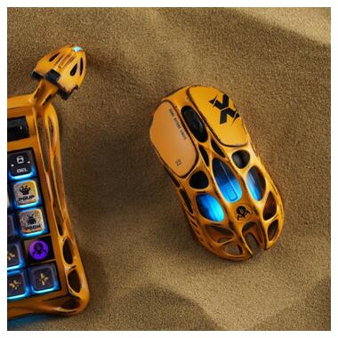 Мышка GravaStar Mercury X Pro 8K RGB Wireless/Bluetooth/USB Battle-Worn Yellow (GS_X_PRO_YLW) фото №3