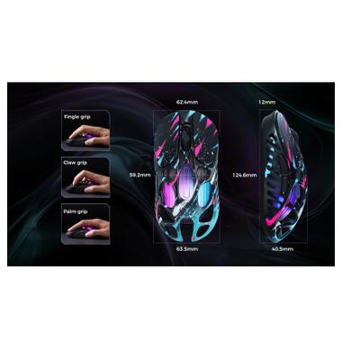 Мышка GravaStar Mercury X Pro 8K RGB Wireless/Bluetooth/USB Neon Graffiti (GS_X_PRO_CG_BLK) фото №7