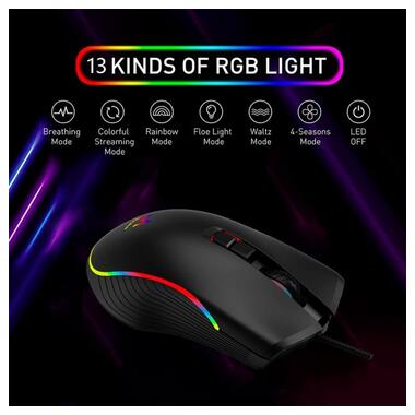Миша Aikun Optical Gaming Mouse Backlight GX66 черная фото №9