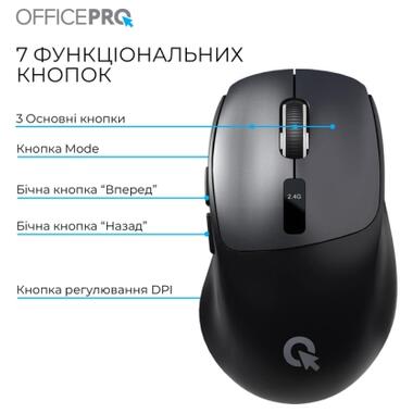 Мышка OfficePro M398B Wireless/Bluetooth Black (M398B) фото №5