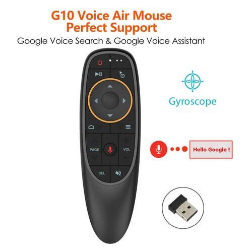 Пульт/миша гіроскопічна (Airmouse) HQ-Tech G10S із мікрофоном USB 2.4G (гіроскоп голосове керування) фото №1
