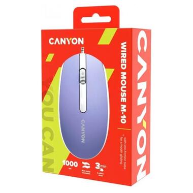 Миша Canyon M-10 USB Mountain Lavender (CNE-CMS10ML) фото №6
