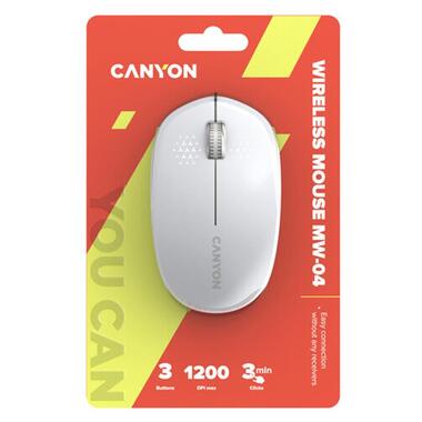 Миша бездротова Canyon MW-04 Bluetooth White (CNS-CMSW04W) фото №6