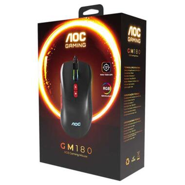 Мышка AOC GM180B LED USB Black (GM180B/LA) фото №2