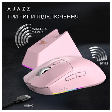 Мышка Ajazz AJ139 V2 MC Wireless/Bluetooth/USB Pink (AJ139-V2-MC-Pink) фото №8
