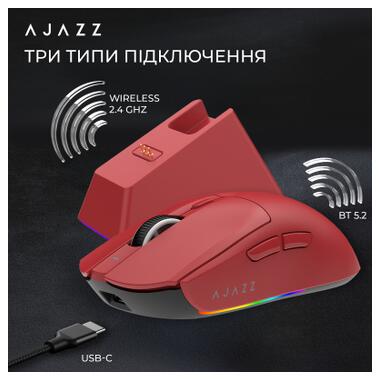 Мышка Ajazz AJ139 V2 MC Wireless/Bluetooth/USB Red (AJ139-V2-MC-R) фото №7
