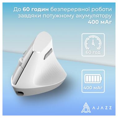 Мышка Ajazz i300 Wireless/Bluetooth/USB White (i300-W) фото №10