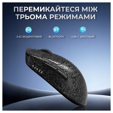 Мышка Ajazz AJ199 Carbon fiber Wireless/Bluetooth/USB Black (AJ199-B) фото №7