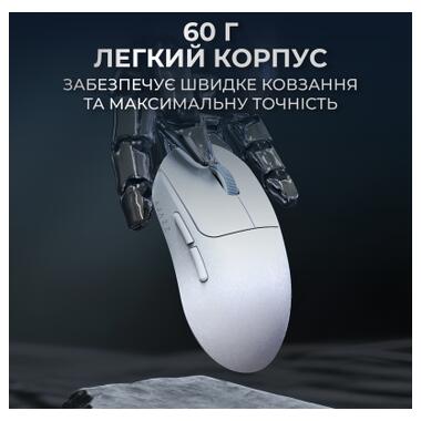 Мышка Ajazz AJ199 Carbon fiber Wireless/Bluetooth/USB White (AJ199-W) фото №10