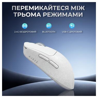 Мышка Ajazz AJ199 Carbon fiber Wireless/Bluetooth/USB White (AJ199-W) фото №7
