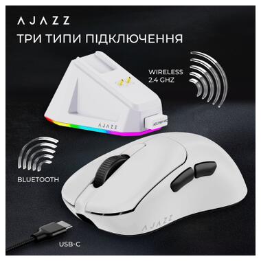 Мышка Ajazz AJ179P MC Charging Dock Wireless/Bluetooth/USB White (AJ179P-MC-W) фото №7