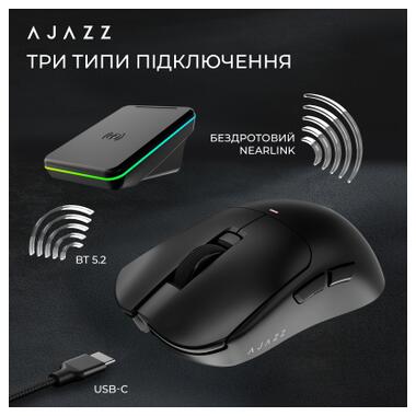 Мышка Ajazz AJ200P Wireless/Bluetooth/USB White (AJ200P-NL-AI-MC-W) фото №13