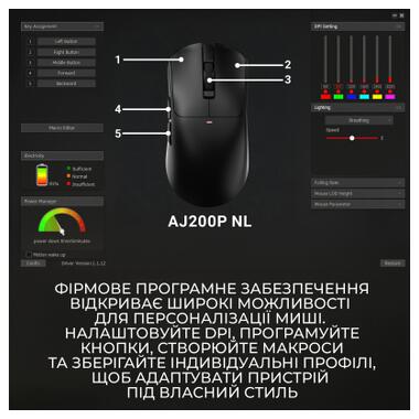 Мышка Ajazz AJ200P Wireless/Bluetooth/USB White (AJ200P-NL-AI-MC-W) фото №12