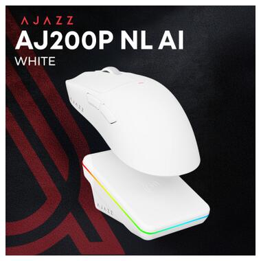 Мышка Ajazz AJ200P Wireless/Bluetooth/USB White (AJ200P-NL-AI-MC-W) фото №6