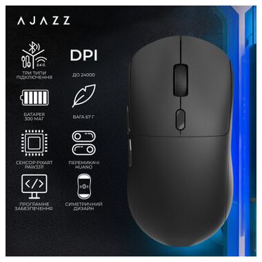 Мышка Ajazz NJ07-MC Combo Wireless/Bluetooth/USB Black (NJ07-MC-B) фото №8