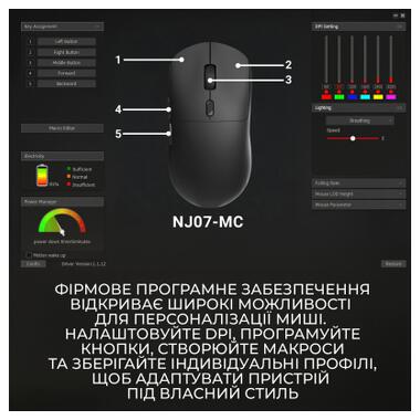 Мышка Ajazz NJ07-MC Combo Wireless/Bluetooth/USB White (NJ07-MC-W) фото №9