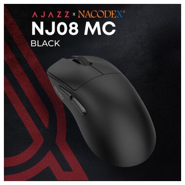 Мышка Ajazz x Nacodex NJ08-MC Wireless/Bluetooth/USB Black (NJ08-MC-B) фото №6