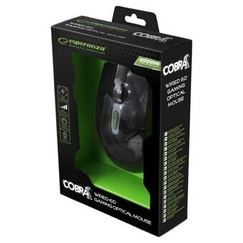 Миша Esperanza MX207 (EGM207G) Black/Green, Optical, USB, 2400 dpi, підсвічування фото №5