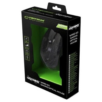 Миша Esperanza MX211 (EGM211R) Black, Optical, USB, 2400 dpi, підсвічування фото №6