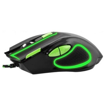 Миша Esperanza MX401 Hawk (EGM401KG) Black/Green, Optical, USB, 2400 dpi, підсвічування фото №5