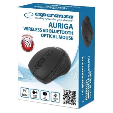 Миша Esperanza Auriga 6D Bluetooth Black (EM128K) фото №2
