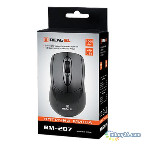 Миша Real-El RM-207 USB Black фото №4