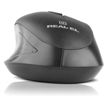 Мишка REAL-EL RM-300 black-grey фото №6