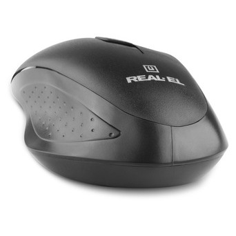 Мишка REAL-EL RM-300 black-grey фото №5