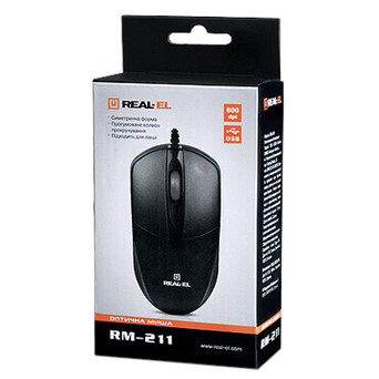 Мишка REAL-EL RM-211 біла USB фото №5